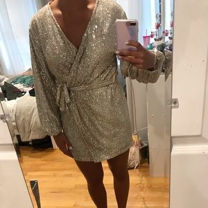 Gold sequin dress